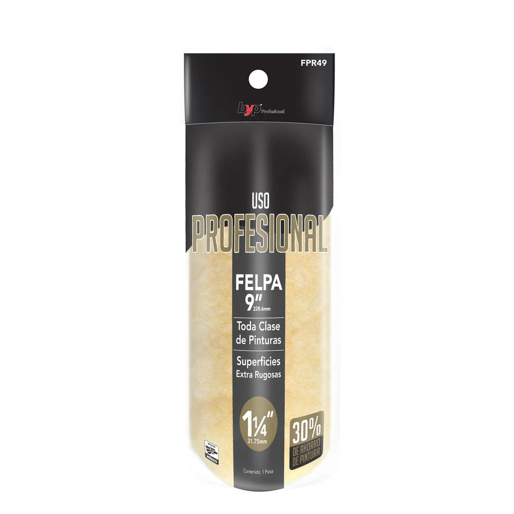 FELPA 9" ALTA DENSIDAD 1-1/4"