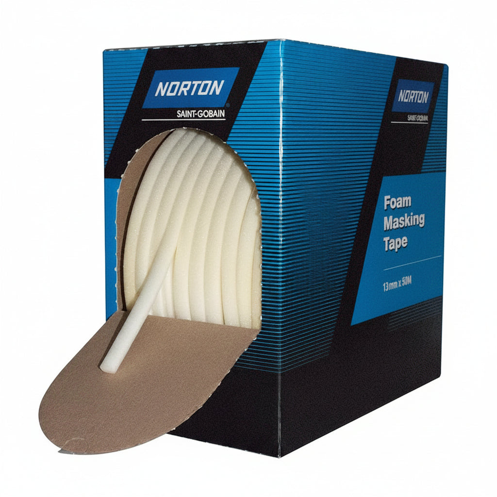 Cinta espuma Norton 1/2x55in/yd 12x50mm/m Blanco