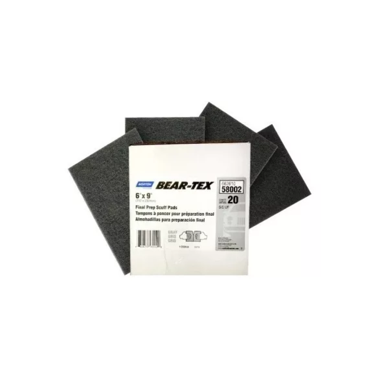 Almohadilla Bear-Tex 6x9in 152x229mm Micro Fino Gris PC BX