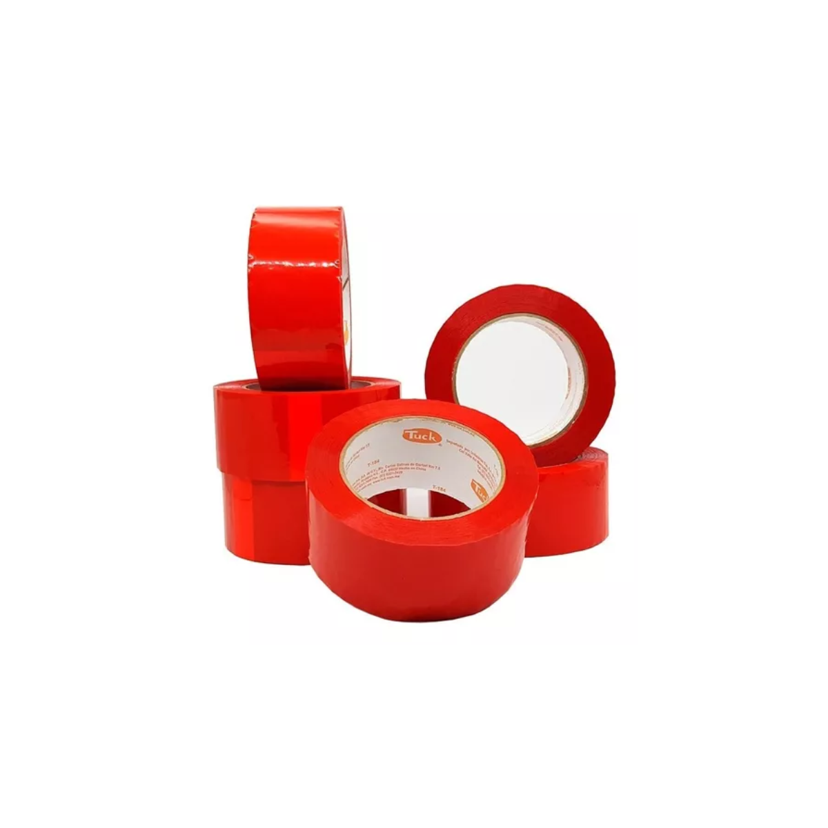 CINTA EMPAQUE BOPP ROJO 48mm X 150m