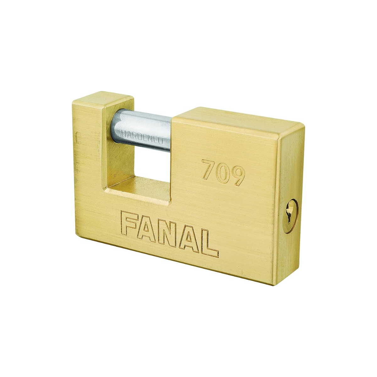 Candado antipalanca latón llave tradicional