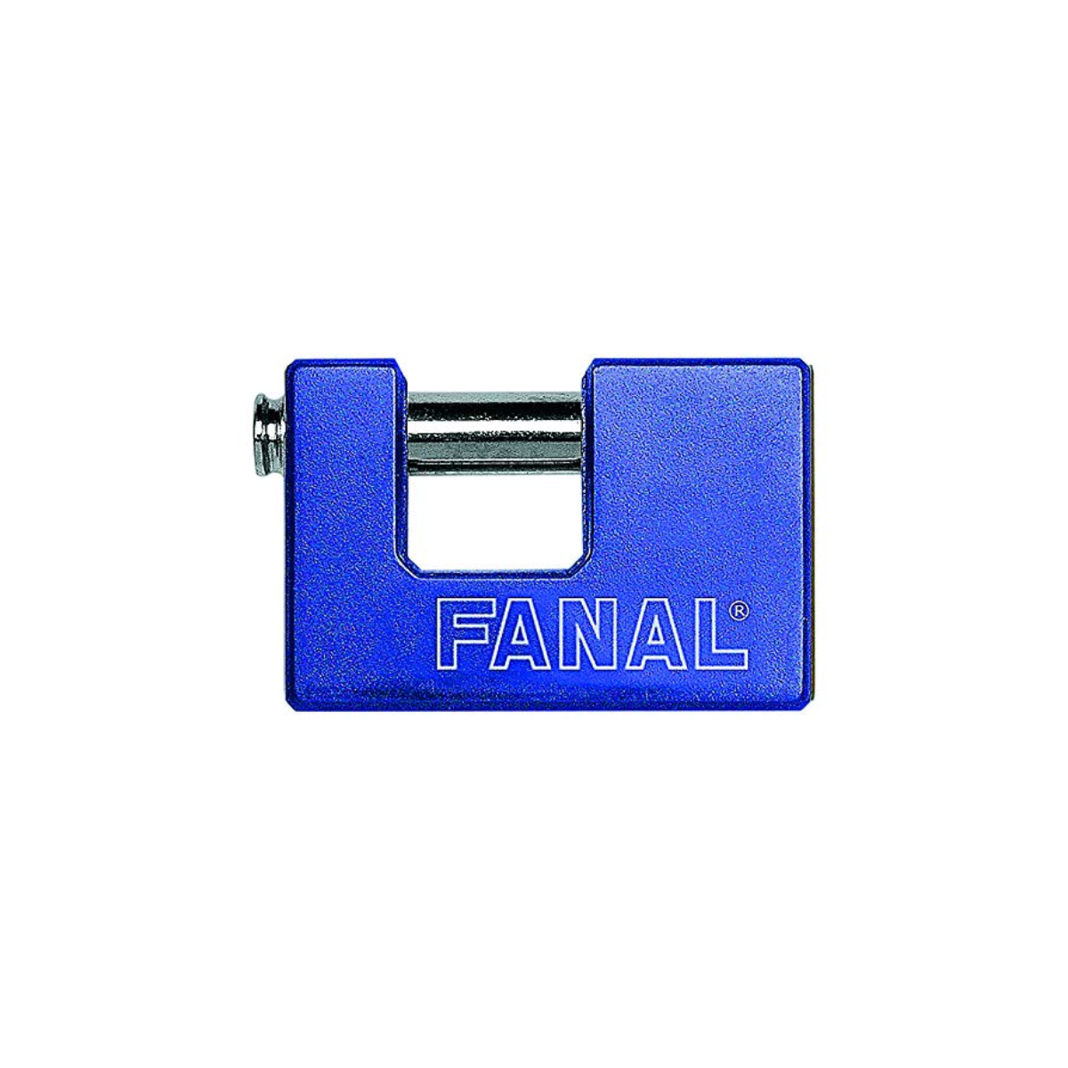 Candado antipalanca barra templada con polivinilo azul