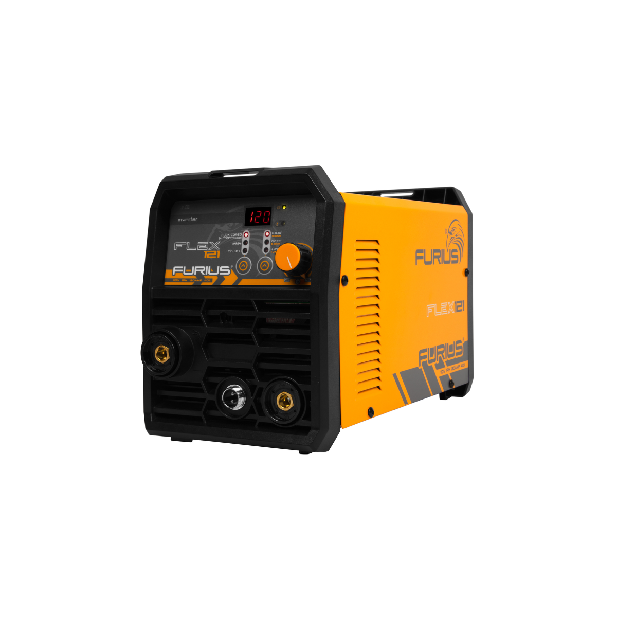 SOLDADOR INVERSOR MULTIPROPOSITO FURIUS FLEX121 1KG 120A 110