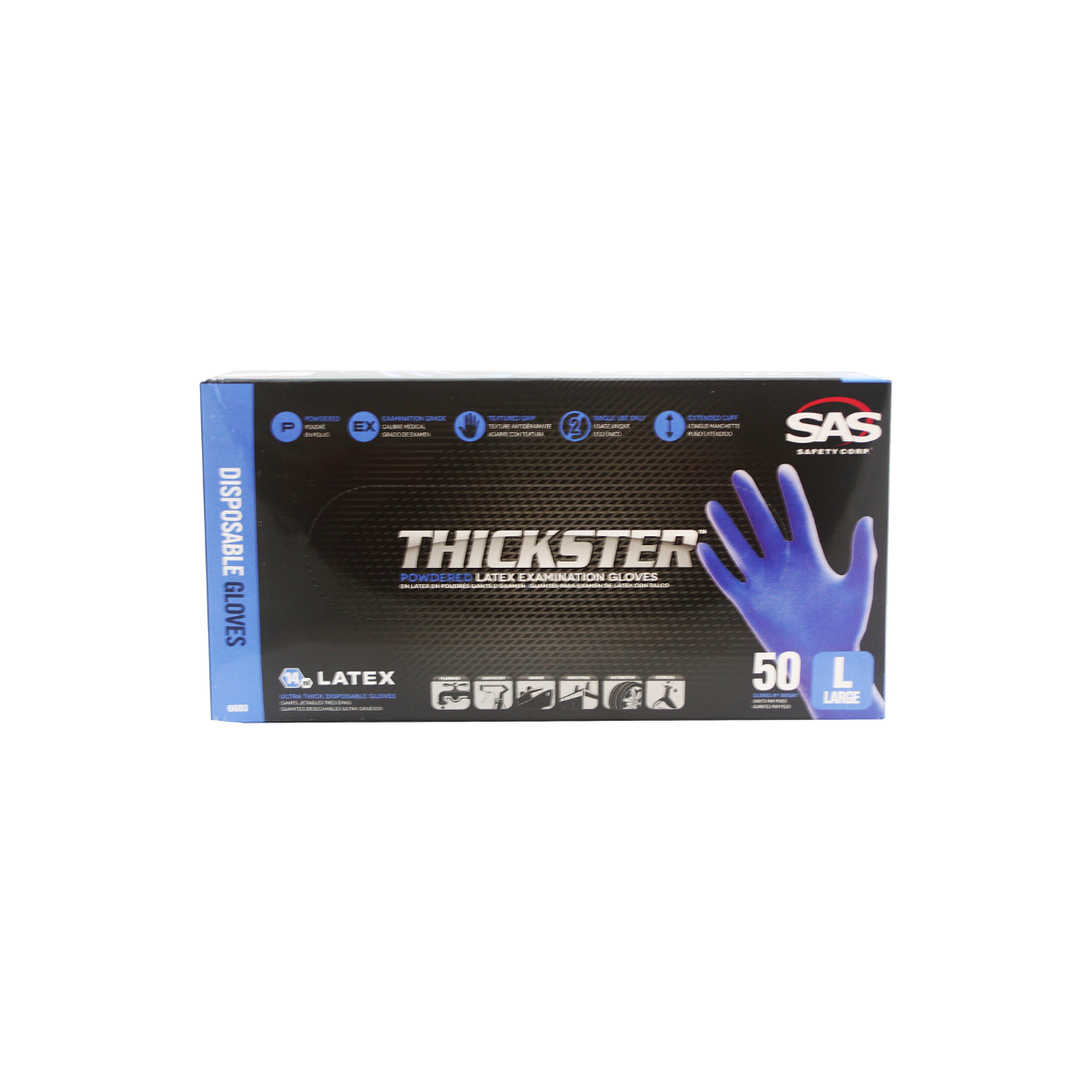 GUANTE DE LATEX GRANDE C/50 PZA