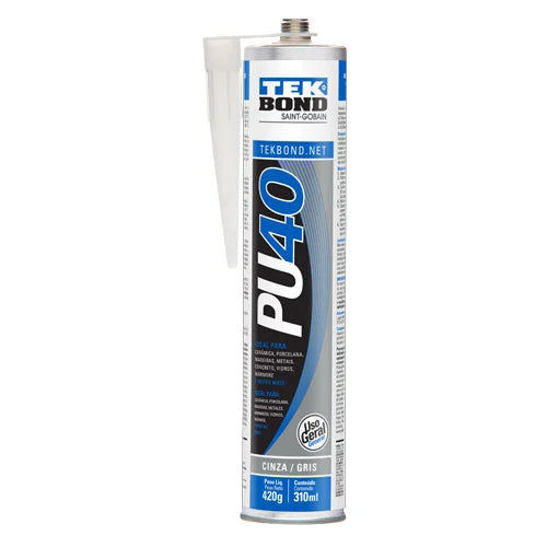 Sellador Poliuretano PU40 Tekbond 310ml cartucho Gris