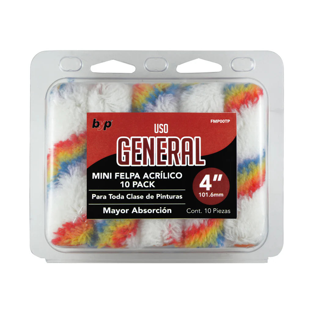 10 PACK MINI FELPA 4" NYLON BYP