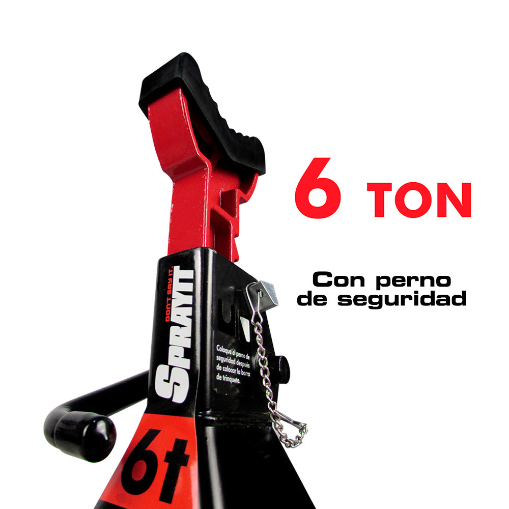 SOPORTE DE 6 TON C/PERNO DE SEGURIDAD