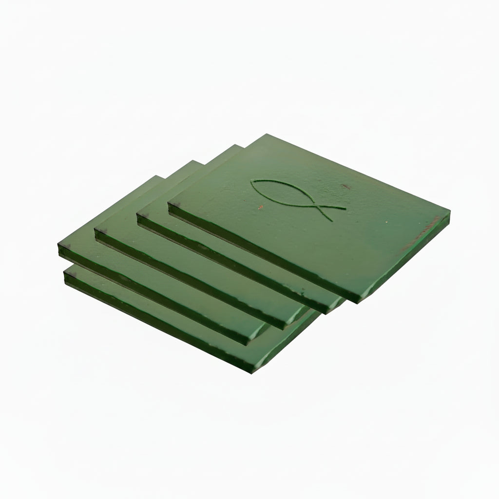 SET DE CUÑAS DE HULE VERDE 5 PZAS
