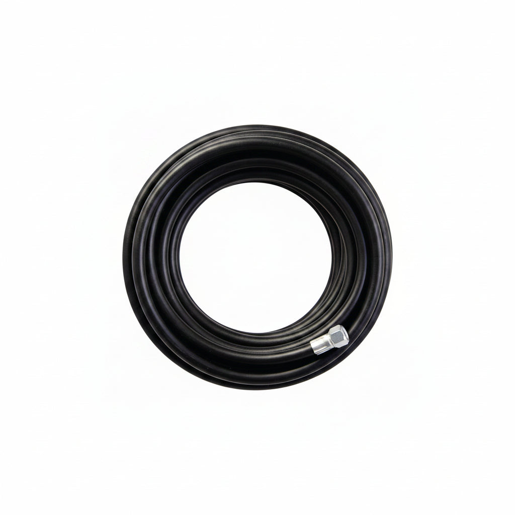 MANGUERA  DE  10 MTS.  DIÁMETRO  1/4"  CONEXIÓN DE  1/4"  ACOPLADOR  HEMBRA    ( 300 PSI )