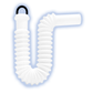 EXTENSION-TRAMPA FLEXIBLE DE 1 1/4" TIPO P EXT. DE 55 CM PARA LAVABO