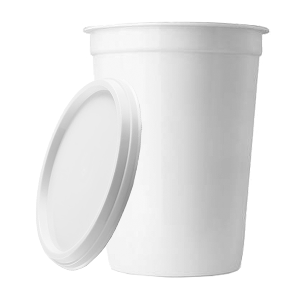 Envase de Blanco PLASTICO con tapa