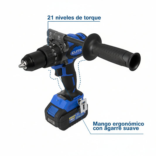 TALADRO PERCUTOR INALAMBRICO SIN ESCOBILLAS 1/2" 40V SBTP40150